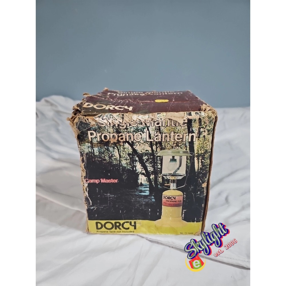 Dorcy Green Vintage DORCY 71-1032 Propane Lantern with‎ Box & Bottle